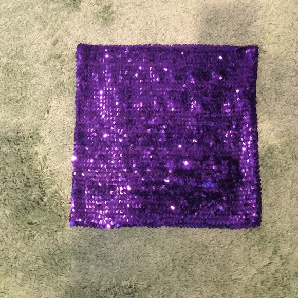 Purple Sequin Stretch Tube Skirt for (kmpstyle)