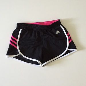 ADIDAS PINK STRIPE SHORTS