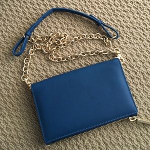 Dagne Dover Leather turquoise wallet clutch