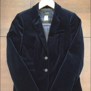 J. Crew NAVY Velvet Schoolboy Blazer. 4T