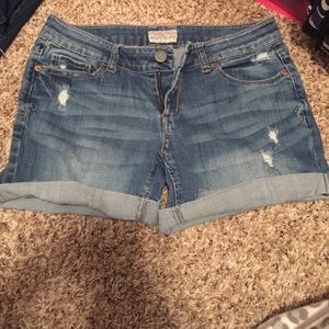 Blue jean shorts