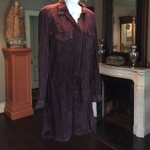 Bella Dahl wine colored acid washed dress