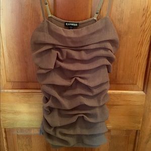 Brown ruffled Express top