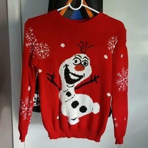 "SOLD" Olaf red sweater girls