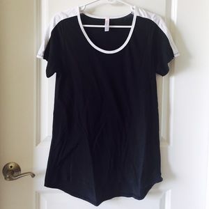 Lularoe Black and White Classic Tee