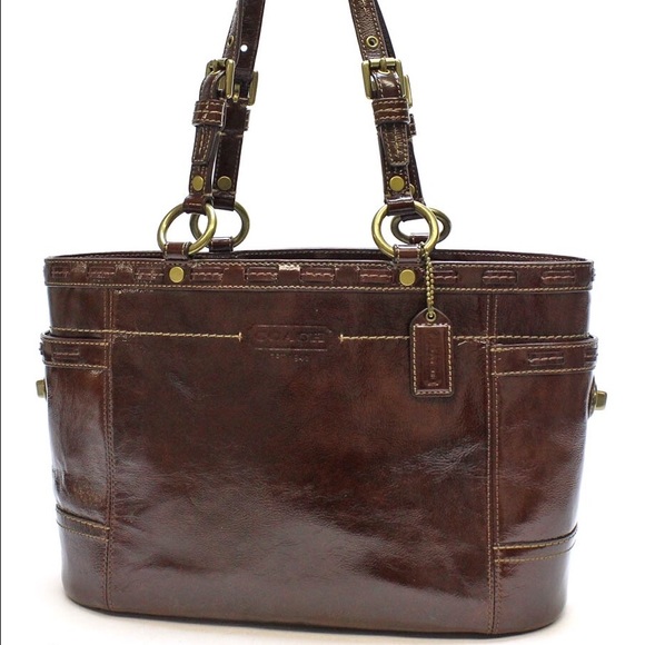 Patent Leather Coach Tote