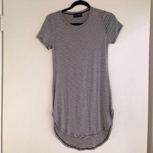 Black and white striped tshirt dress