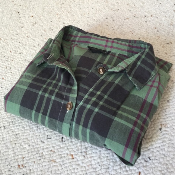 Topshop Tops - π green plaid-patterned top π Topshop Tops - π green plaid-patterned top π