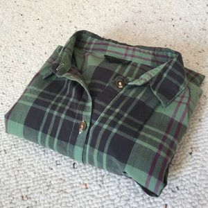 Topshop Tops - π green plaid-patterned top π Topshop Tops - π green plaid-patterned top π