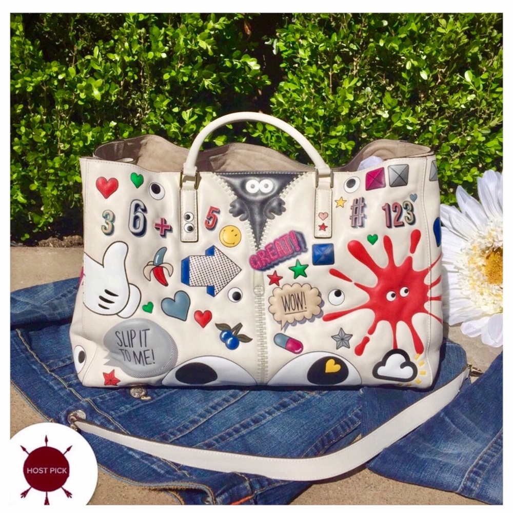 🎉 ANYA HINDMARCH EBURY IVORY LEATHER BAG - Picture 2 of 7