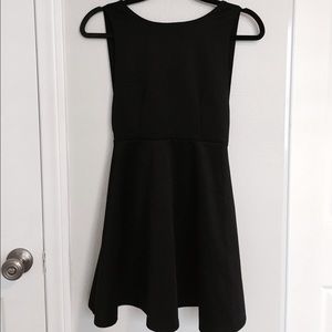 ASOS black open-side skater dress