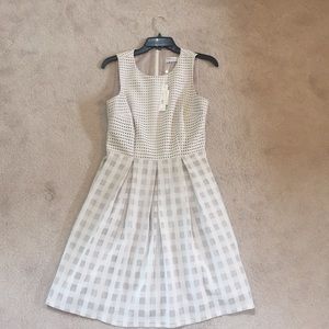 Trina Turk Cream A-Line Sleeveless Dress