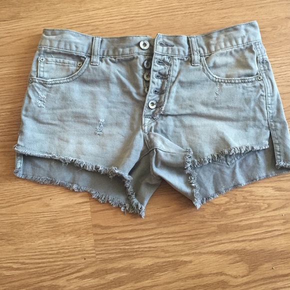 Free People Grey Cut Off Shorts Size 25