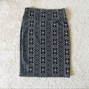 NWOT Lularoe Cassie Pencil Skirt Tribal Print