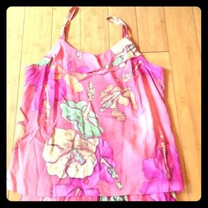 Tropical Print Top and Skirt