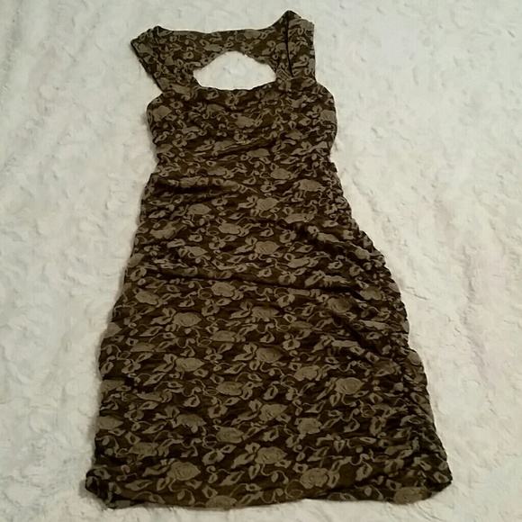 Gorgeous Free People gold and black strech bodycon