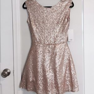 TOBI champagne sequin dress