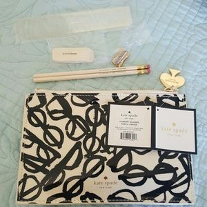 Literary glasses pencil pouch