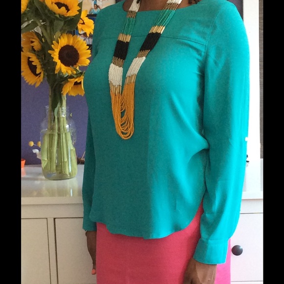 honeydew top from Ann Taylor