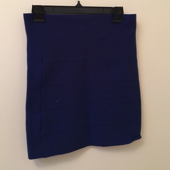 Blue high waisted bandage skirt