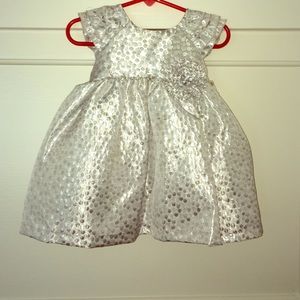 Laura Ashley Silver holiday Dress 12m