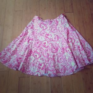 Pink Flowered Skirt