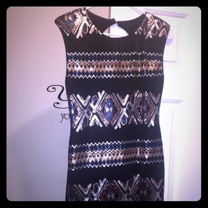 hot aztec print fancy dress