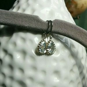 Sparkly CZ drop earrings