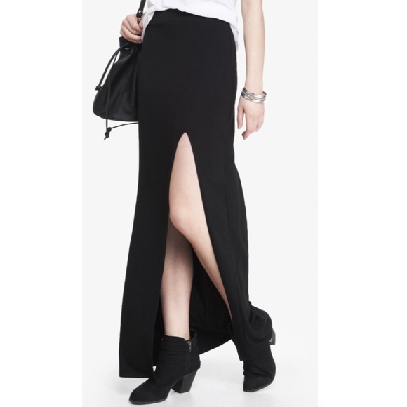 High slit maxi skirt