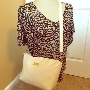BCBG winter white bag