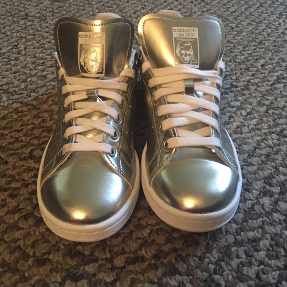 Silver Stan Smith Adidas Sneakers