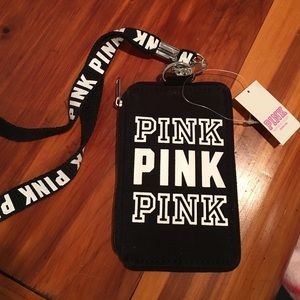 PINK ID case and lanyard NWT