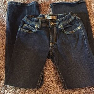Girls jeans with adjustable waist