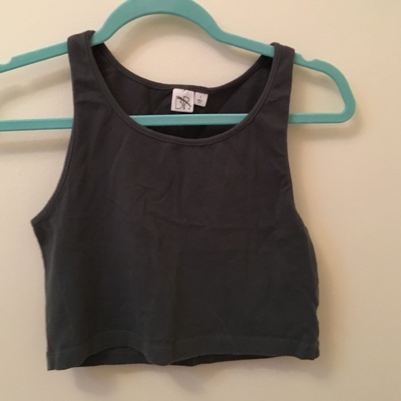 Green crop top