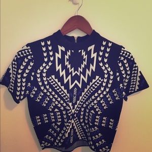 Genuine people Aztec crop top