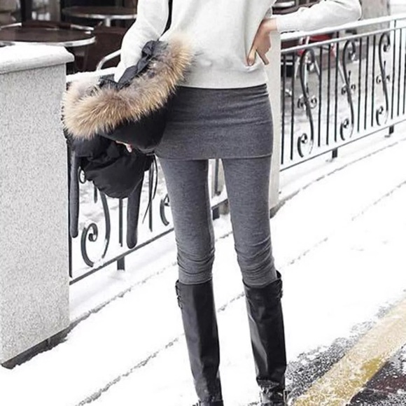 •Last One• (Large) Charcoal Skirted Leggings - Picture 2 of 4