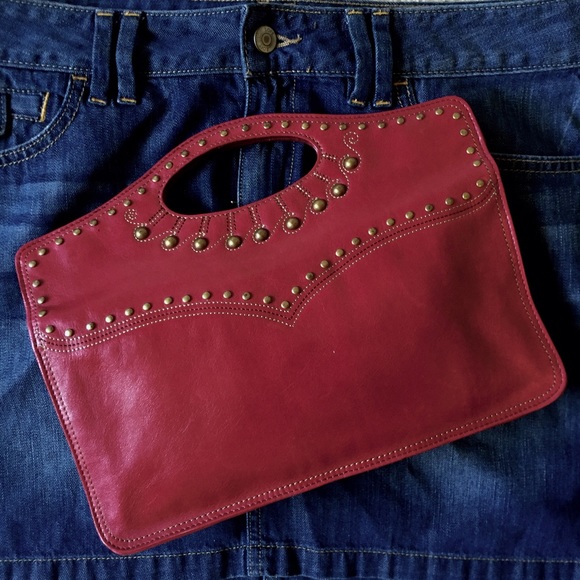 Hobo Int'l Studded Leather Convertible Clutch - Picture 2 of 4