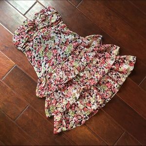 EXPRESS floral ruffled dress
