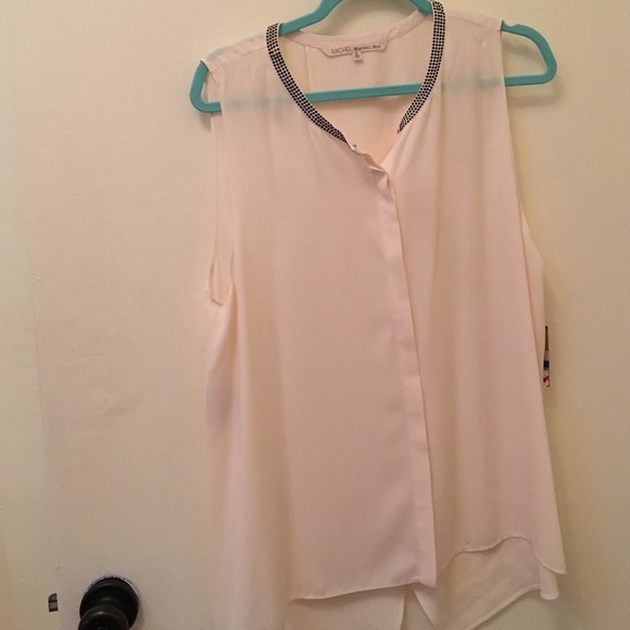 White split back blouse