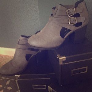 Soda heeled ankle boots