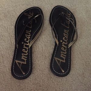 Black flat sandals
