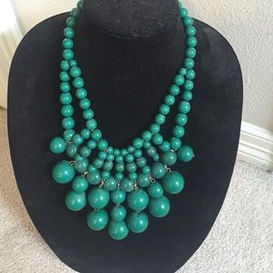 Green Beaded Statement Necklace