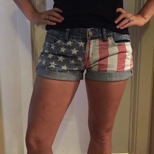 Pink American Flag Shorts