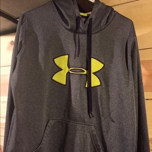 Under Armour Hoodie with neon yellow emblem