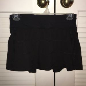 Black Lululemon "race revival" tennis skirt