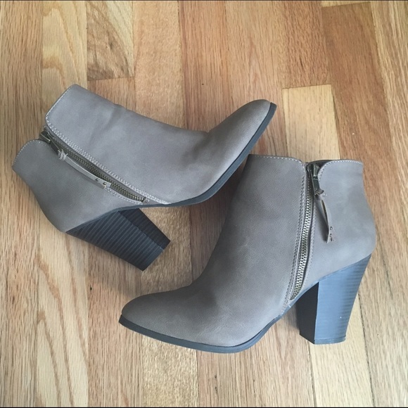 Charlotte Russe Shoes - Charlotte Russe Taupe Booties