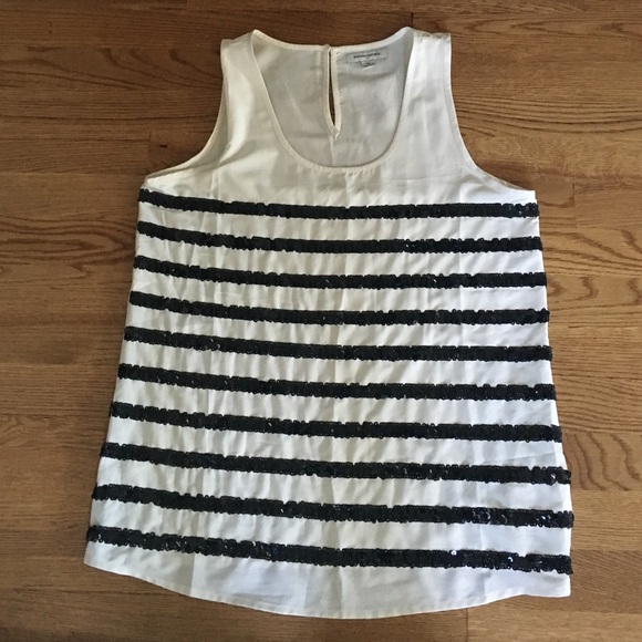 Banana republic black sequence top