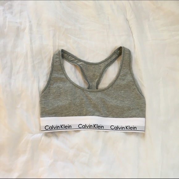 Grey Calvin Klein Cotton Sports Bra 👼🏼