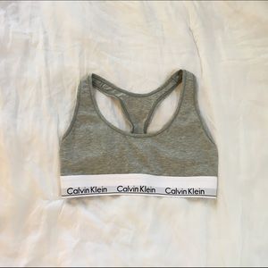 Grey Calvin Klein Cotton Sports Bra 👼🏼