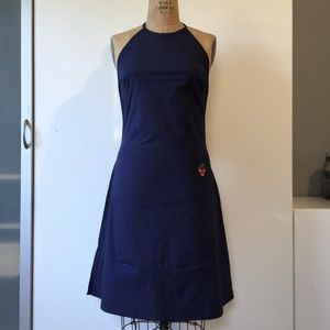 Delia*s Navy Stretch Cotton Halter Dress